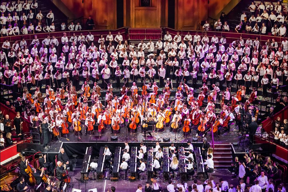 The miracle of thousands of children playing together - Royal Albert Hall Concert UK